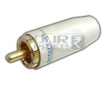 RCA Male Pearl White Heavy Duty with PTFE for 6mm Cable
