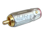 RCA Male Pearl Chrome Plated Heavy Duty Lock Type with PTFE for 9mm Cable