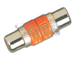 RCA Socket to RCA Socket Adaptor - Metal, 20x10 mm, Orange, DC-50 MHz | Easy Connection, Signal Transfer, Durable, Compact