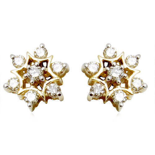 Diamond Jewellery Earrings, Traditional Diamond Tops, Star Diamond Jewelery Design Gender: Women'S