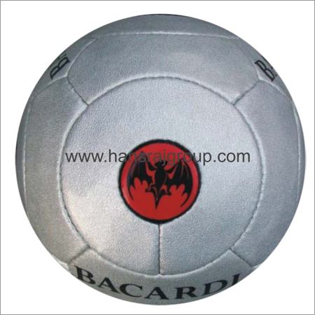 Promotional Soccer Ball - PVC Leather, Sizes 3-5, Silver | Latex & Butyl Bladders, Official Weight