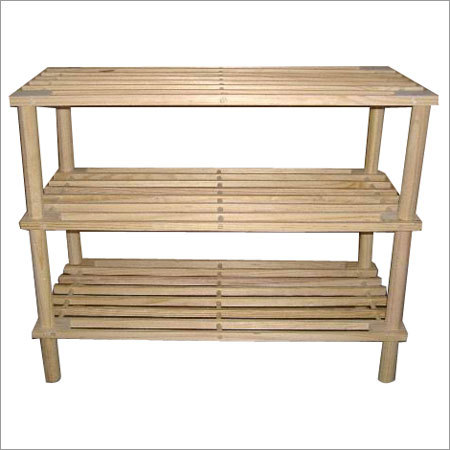 Solid Oak Stackable Shoe Rack