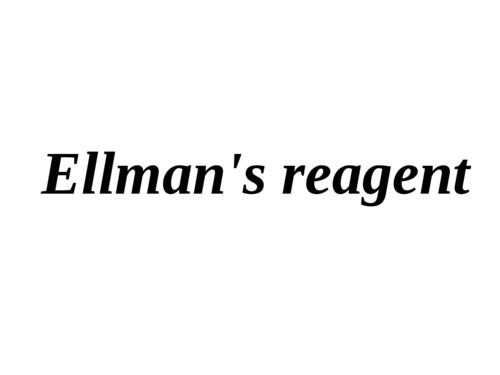 Ellman's Reagent - 5,5'-Dithiobis(2-Nitrobenzoic Acid) Solution, Reagent Grade | Thiol Detection, Quantitative Analysis, High Sensitivity
