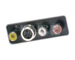 3 RCA Socket + 4 Pin Mini Din Connector