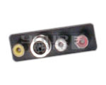 3 RCA Socket + 6 Pin Mini Din Connector