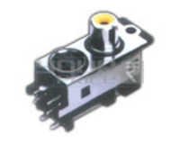 Rca Socket + 4 Pin Mini Din Connector Pcb Mounting