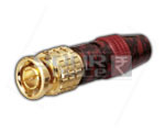 BNC Plug Connector Fancy Cap Gold Plated