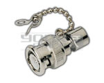 BNC Connector Terminator with Chain (Pin Gold Plated) Available in 50 & 75 ohms