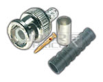 BNC Plug Connector Crimping Type (DURLIN) for RG-59U Cable - Brass Nickel, Silver, 50 Ohm | Secure Connection, Easy Crimp, Reliable Signal
