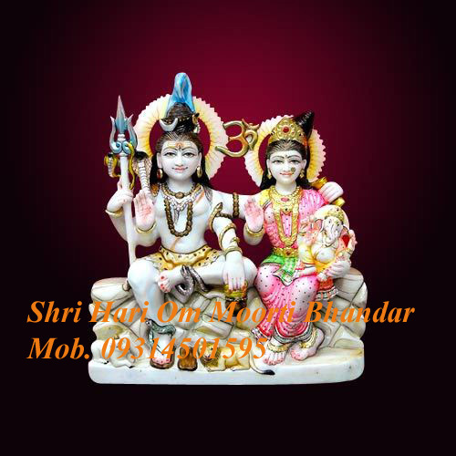 Marble Shiv Parwati Statue