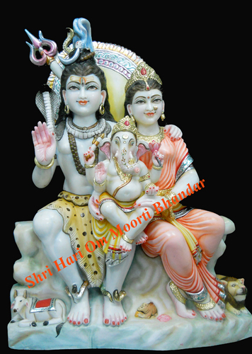 Marble Shiv Parwati Statue