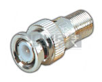 BNC Plug to 'F' Socket Connector (Pin Gold Plated)