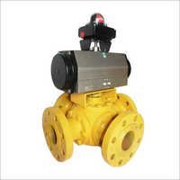4 Way Pneumatic Ball Valve