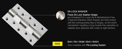 Railway Hinges (with s.s. washer)