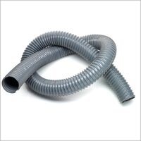 Air Ducting Hose Grey Corrugated - Hardness: Yes