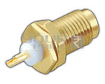 SMA Female Connector Chassis Type Front Mounting with PTFE - Brass, 50 Ohm, DC-18 GHz | Compact, Durable, for RG 58-U & RG 174-U