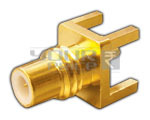SMC Female PCB Mounting Receptancle with PTFE (Gold Plated)