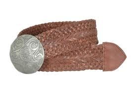 Belt - Leather, 36-44 Inches, Brown, Round Metal Buckle | Durable Material, Stylish Design, Secure Fastening, Comfortable Fit, Versatile Use