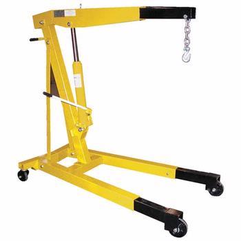 Engine Hoist - Steel, 48x24x36 Inches, Yellow, 1 Ton Capacity | Easy Lifting, Durable Design, Mobile Unit, Wheels