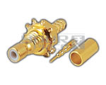 SMB Female Crimping Type Bulkhead Adaptor