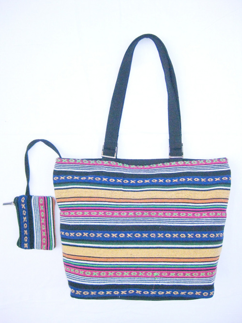 Handloom Jacquard Fabric Ladies Bag