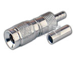 1.0/2.3 Male Connector Crimping Type for RG-174U 75 Ohms - Nickel Plated Metal, Secure Reliable Crimp, Audio Video Networking Use