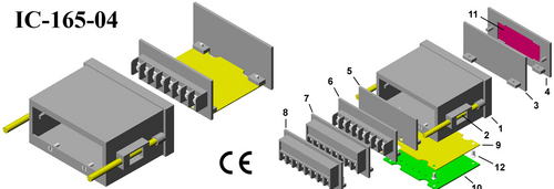 Plastic panel enclosure DIN 96*48*67
