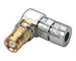 1.6/ 5.6 Female Connector Clamp type with PTFE Gold Plated Right Angle for RG-58u 59u cable