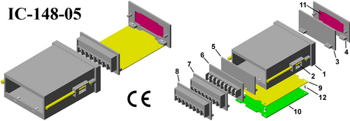 Plastic electrical enclosure DIN 96*48*110