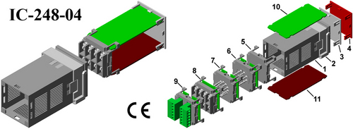 Digital panel meter enclosure IC-248-04 DIN 48*48*90