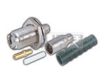 Mini UHF Female Connector Crimping Type with PTFE Bulkhead for RG-58U