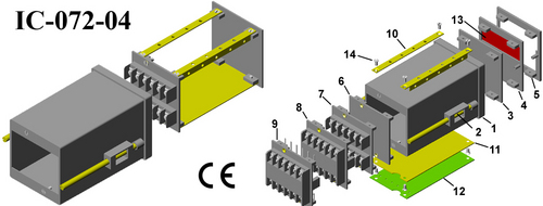 DIN Panel Cases 72,72,110mm