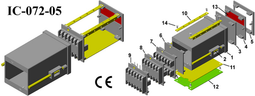 DIN Panel Cases 72,72,110mm