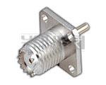 Mini UHF Female Connector Panel Type with PTFE