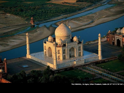 Tajmahal - White Marble, 74m Height x 58m Length x 30m Width | Elegant Design, Iconic Structure, Architectural Marvel, Cultural Significance