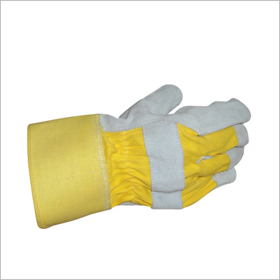 Three Tip Yellow Worker Gloves