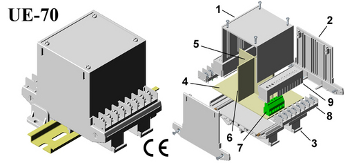 DIN Rail Enclosures Universal 112,88,75mm