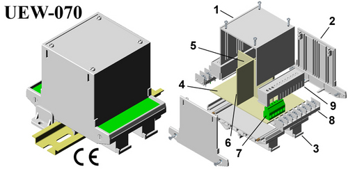 DIN Rail Enclosures Universal 112,88,75mm