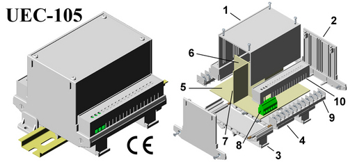 DIN Rail Enclosures Universal 112,88,105mm