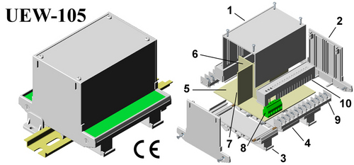 Din Rail Plastic Enclosure 112*88*110