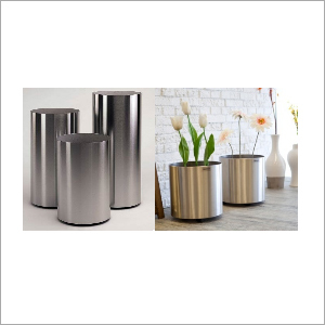 Stainless Steel Planter (Round Parallel)