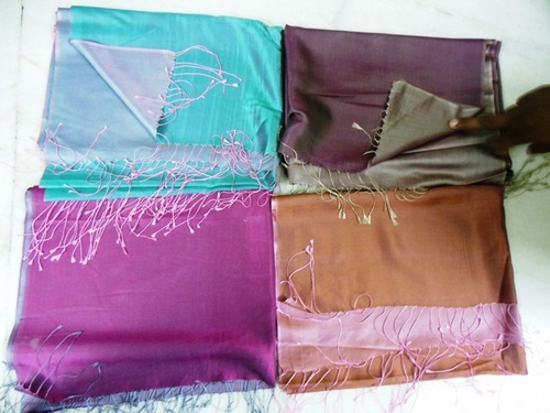 100% Silk Reversible Scarf - 70x200cms, Multicolor | Soft Texture, Luxurious Feel, High Shine, Unique Design