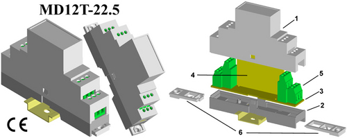 Din Rail Module Enclosure MD12T 110*74*22.5 Din Rail Module Enclosure MD12T 110*74*22.5