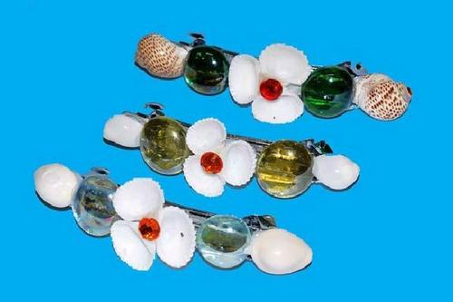 Seashell Hair Clip - Seashell & Metal, 2x1 Inches, White | Snap Clip Closure, Elegant Design, Secure Grip, Lightweight