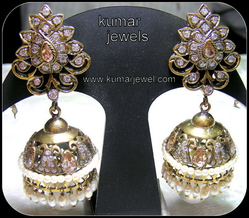 antique jhumki earrings.