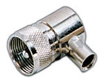 Akai Plug Connector Right Angle for RG-213U Cable - Brass, PTFE, Gold Plated, DC-5 GHz, 50 Ohms | HF/RF Suitable, Durable, Reliable