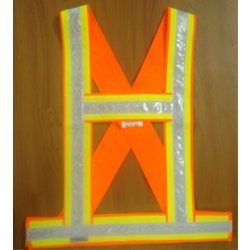 reflective cross belt contrast jacket