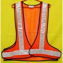 Reflective safety side opening vest
