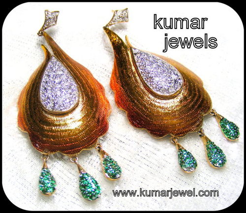Enamel earrings.