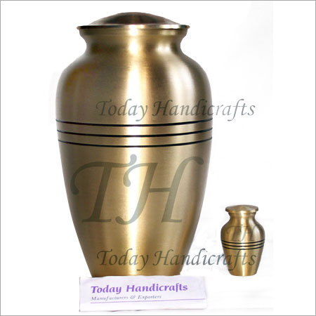 Engraved Brass Cremation Urn